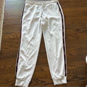GUESS Logo White Joggers Black Red Side Stripe Women’s M
